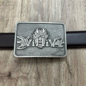Villin demon Silver tone Belt Buckle metal streetwear grunge punk rocker music